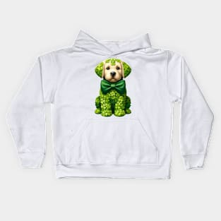 Clover Labrador Retriever Dog St Patricks Day Kids Hoodie